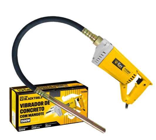 Vibrador de concreto elétrico 1500 watts com mangote